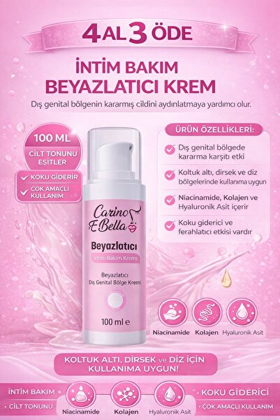 Carino E Bella Dış Genital Bölge Beyazlatıcı Koku Giderici Bikini Bölgesi İnt...