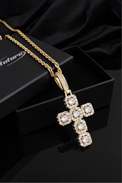 No Future Iced Out Cross Kolye CS1125AL