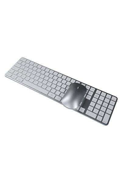 MeeTion iKey C230 Beyaz Ultra İnce Kablosuz Türkçe Klavye-Mouse Seti