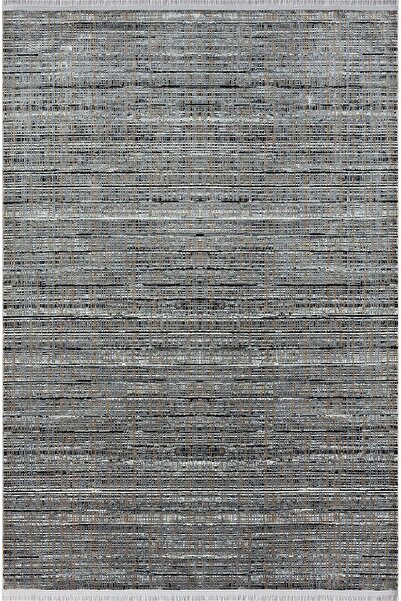 Karmen Halı Best 109 Siyah Halı Beyaz Detaylı Ince Parlak Makinada Yıkanabili...