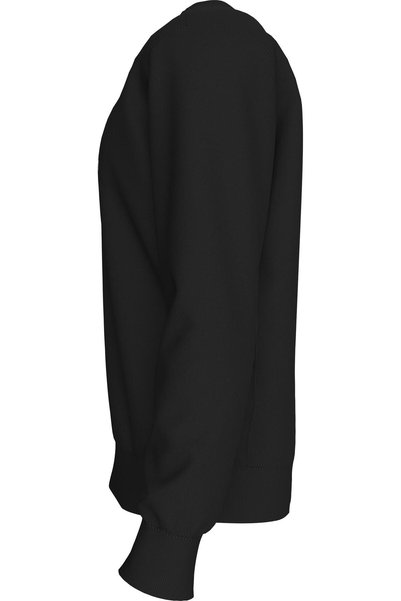 Calvin Klein Ls Premium Terry Monologo Cn Erkek Bisiklet Yaka Sweatshirt Siyah
