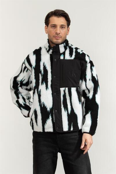 Calvin Klein Ls Jacquard 3 Sherpa Erkek Sweatshirt