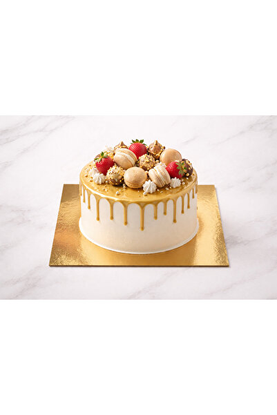alenked Cake Presentation Base Rectangular 3 Pieces Gold Letter Cake Base 26X...
