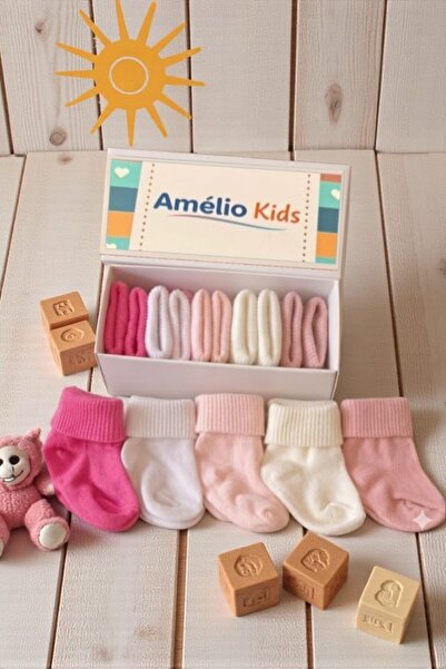 Amélio Kids Organic Cotton Unisex 5-Piece Boxed Premium Newborn Baby & Childr...