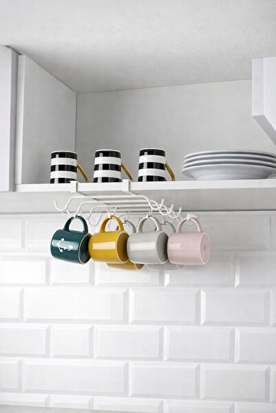 TncPatiShop White Under-Shettle Cup Holder Rack