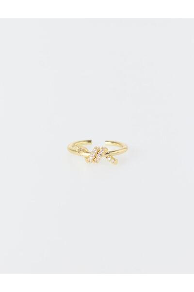 Jimmy Key Altın Rengi Burgu Figürlü Parlak Taşlı Yüzük