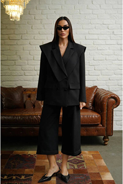 Diemmood Set elegant pentru femei, cu blazer căptușit cu croială modernă și p...