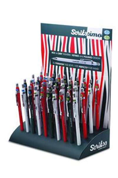 Scrikss Simo Mechanical Pencil 05 and 07 mm Colored 40-Pack Stand