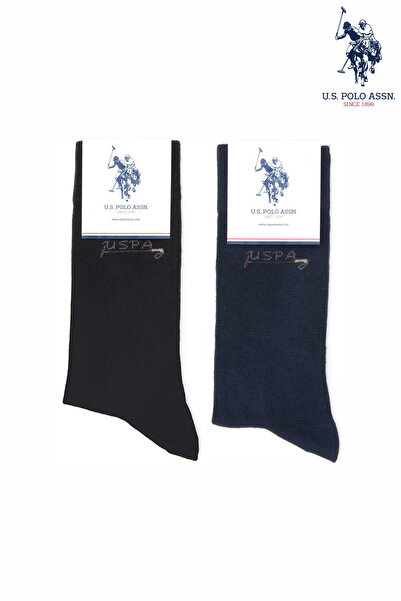 U.S. Polo Assn. 2'li Soket Çorap Siyah-Lacivert