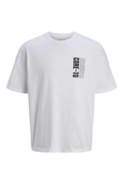 Jack & Jones تي شيرت جاك جونز 12269989 JCOFLASH TEE SS CREW للرجال باللون الأبيض