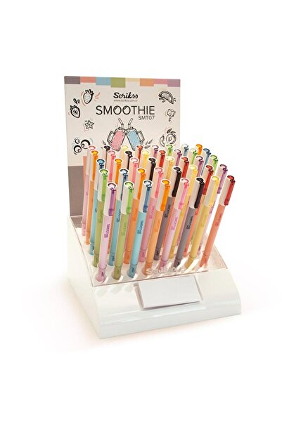 Scrikss Smoothie Jel Kalem 07 mm Karışık Renk 40'lı Stand