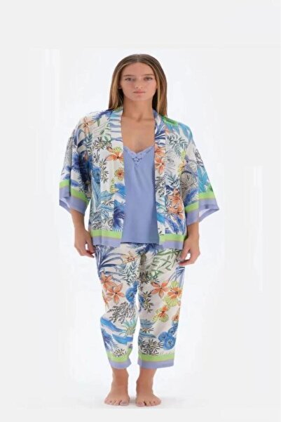 Eros 33534 Бавовняний комплект піжами для жінок з підвісною сукнею