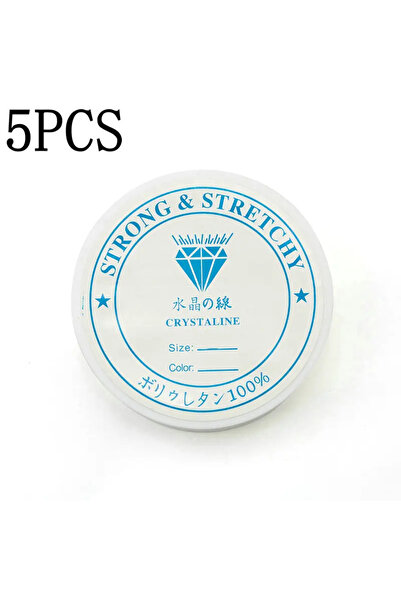 Choice9 خيط مطاطي 0.7 مم - 10 أمتار، 5 قطع، خيط مطاطي 0.4-1 مم، خيط سوار مرن ...