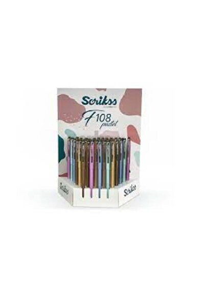 Scrikss Ballpoint Pen F108 36-Piece Stand