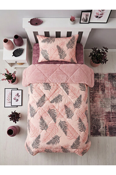 Çetinhome Візерунковий комплект ковдр Welsoft - Листя та сухі троянди