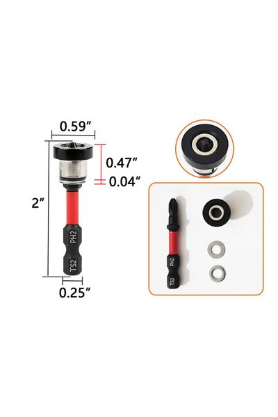Choice قطعة واحدة من رؤوس مفكات براغي الجدران الجافة من رافورد: ساق سداسية 1/...
