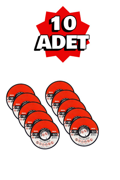 Genel Markalar Inox Metal Kesme Disk 10 Adet 115 Mm Kaliteli Kesici Spiral Taş