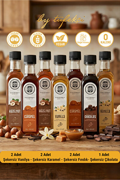 By Tüfekçi 7’li Şekersiz (Sugar Free) Şurup Seti | Yeni Yüksek Aromalı Kalori...