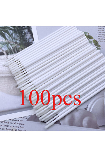 Choice 100PCS White 100pcs Micro Brush Lash Removing Swab Microbrush Mascara ...