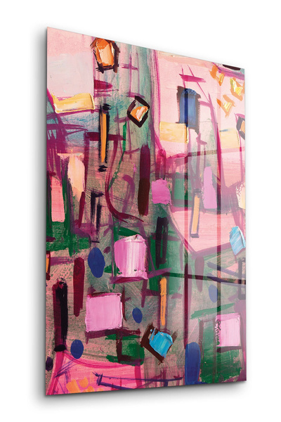 Decovetro Pictură în ulei pe sticlă abstractă