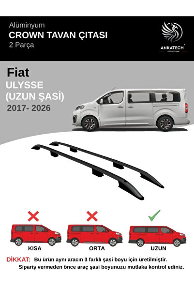 Turtle FIAT ULYSSE UZUN ŞASİ (L3) (PANELVAN-MİNİBÜS) 2017-2026 CROWN TAVAN ÇI...