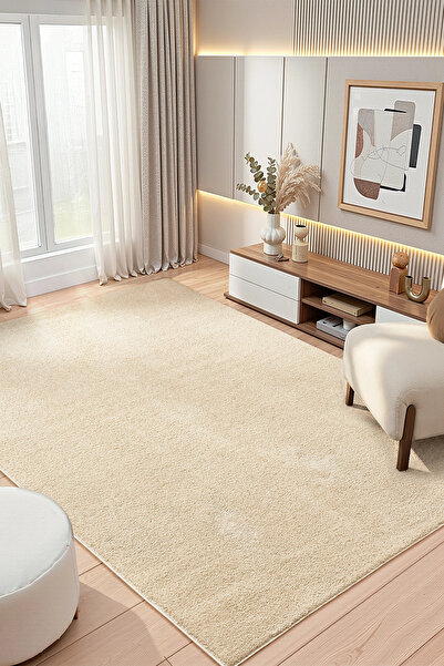 Eliz Home Dokuma Halı Bej Yumuşak Halı Yolluk Çocuk Yatak Odası Oturma Odası ...