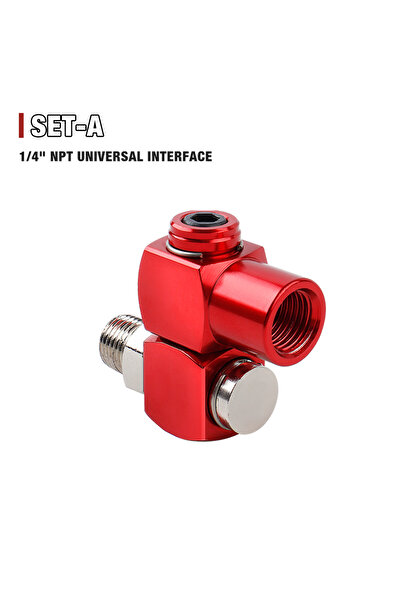 Choice موصل خرطوم هواء دوار 360 درجة، مقاس 0.25 بوصة NPT، مجموعة A، موصل خرطو...