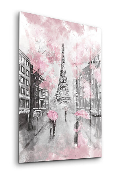 Decovetro Stakleni sto, uljana slika, Pariz, Ajfelova kula
