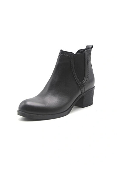 Scavia 636 Ortopedik Hakkiki Deri Kadın Botu Siyah