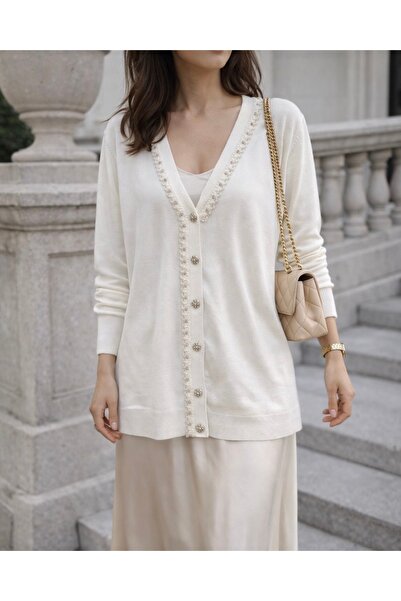 MODA S&S BZLİNE Cardigan with Stones