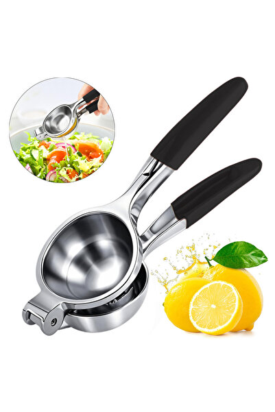 Choice عصارة ليمون سوداء كبيرة الحجم، عصارة يدوية شديدة التحمل من الفولاذ الم...