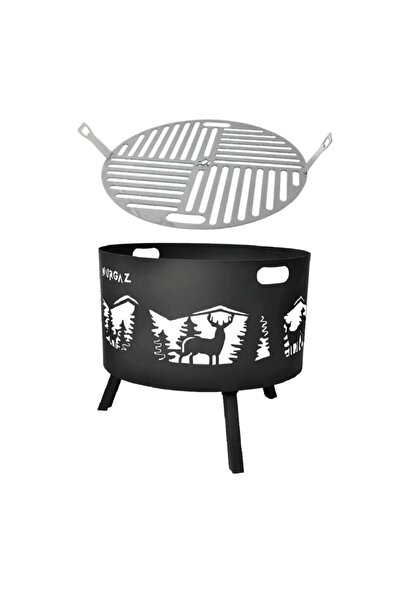 NURGAZ Orman Şöminesi Geyik Izgaralı