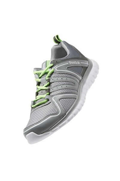 Reebok حذاء المشي للرجال Sublite Finishıng Kıck باللون الرمادي والأخضر