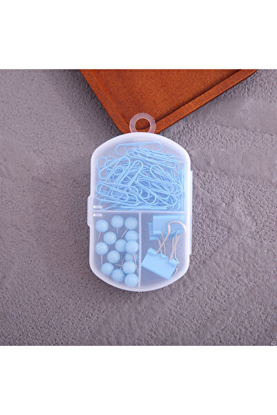Choice 1set-blue Colorful 3-in-1 Stationery Set - Cute Paper Clips, Binder Cl...