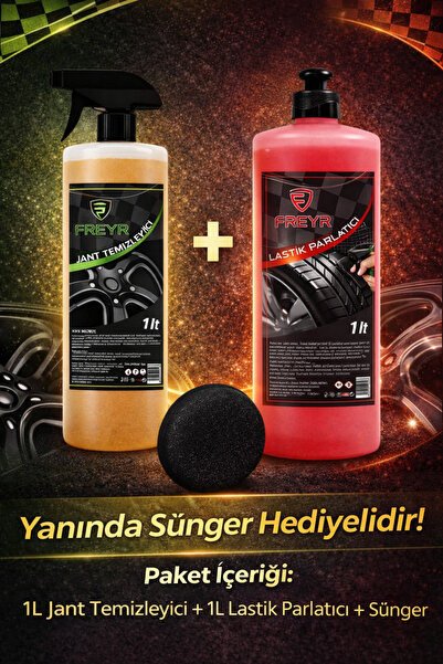 FREYR 2’li Oto Bakım Seti | Jant Temizleyici & Parlatıcı + Lastik Parlatıcı Jel 1 Lt