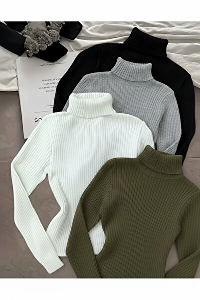 Buteks Памучен трикотажен пуловер с рибарска яка, тясна кройка, унисекс, с дъ...