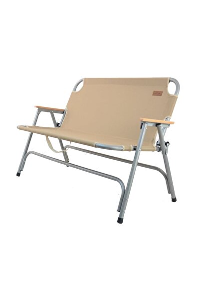 NURGAZ Campout Çift Kişilik Kamp Sandalyesi Krem