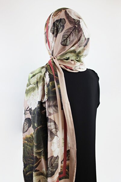 Modakaşmir Rose Pattern Bamboo Shawl