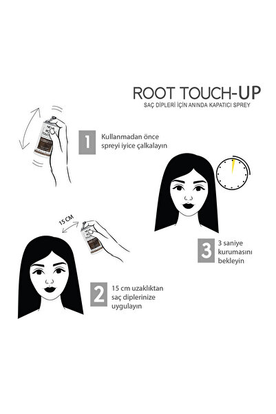 Neva ROOT TOUCH-UP Saç Dipleri İçin Kapatıcı Sprey AÇIK KAHVERENGİ 75ml x 4adet