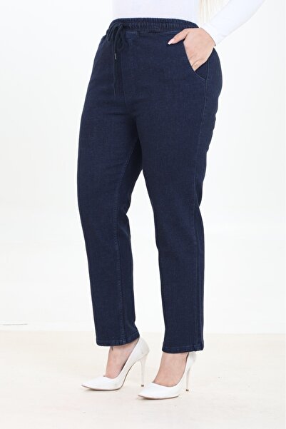 Era Lisa Pantaloni de damă, albastru bleumarin, cu talie elastică, cu potrivi...