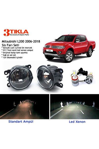 3 Tıkla Mitsubishi L200 2010-2018 Beyaz Led Xenon Sis Farı Seti