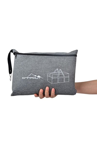 NURGAZ Unisex Gri Campout Kamp Seyehat Çantası
