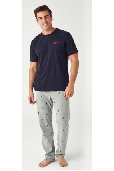 Mod Collection 3410 Чоловічий велосипедний комір з короткими рукавами піжамни...