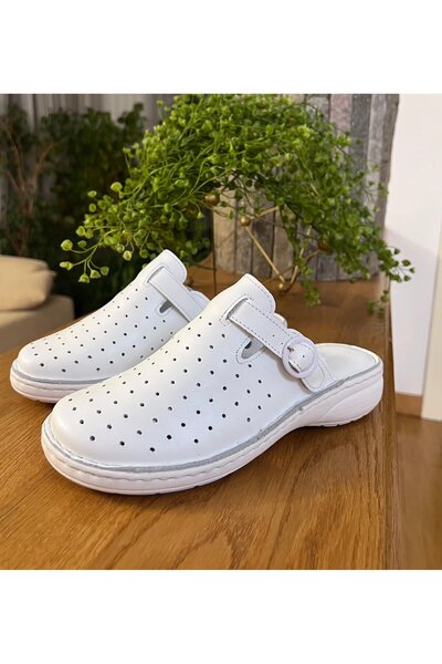 KOLARIS Saboți medicali din piele naturală, confort sporit, talpă antiderapantă