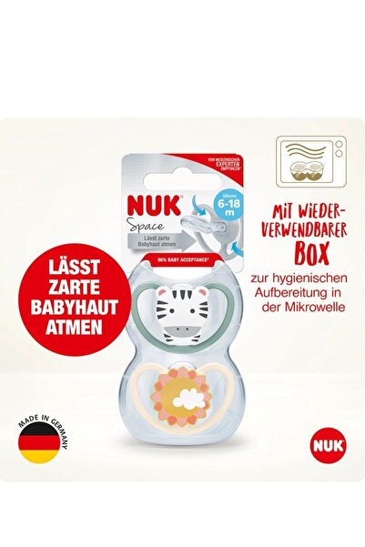 Nuk 2li Space Silikon Emzik Saklama Kutulu Silikon Emzik 6-18 Ay