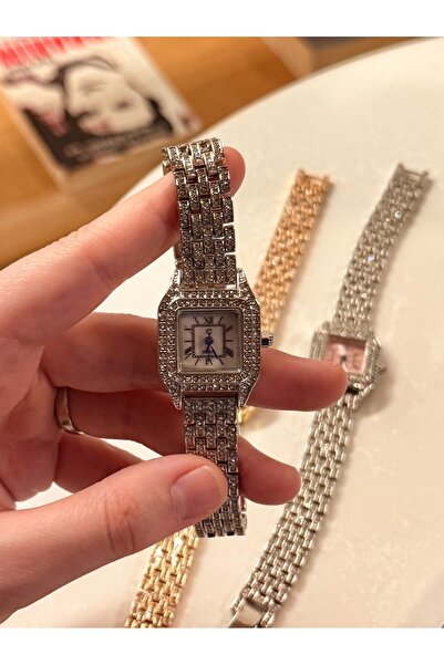 HNF LONDON Stone-Encutured Case Vintage Women's Watch