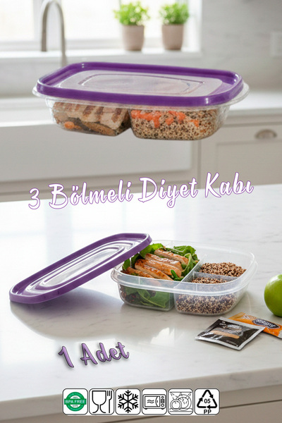 Ezupack 1 Piece Portable Food Container Lunch Box Diet Nutrition Box Storage ...