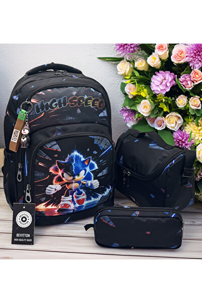 ÇantaExpress طقم للأولاد مكون من 3 قطع - حقيبة مدرسية أساسية باللون الأزرق ال...