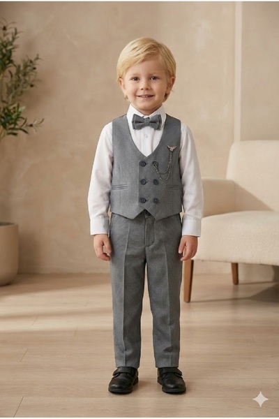 Carinos kids boy vest suit with accessories