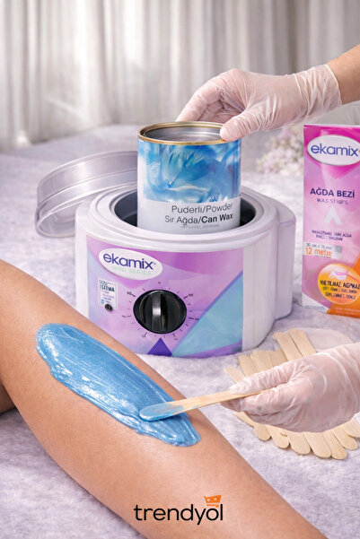 Ekamix Kuaf Konserve Sir Ağda Seti 800 Mavi Pudralı